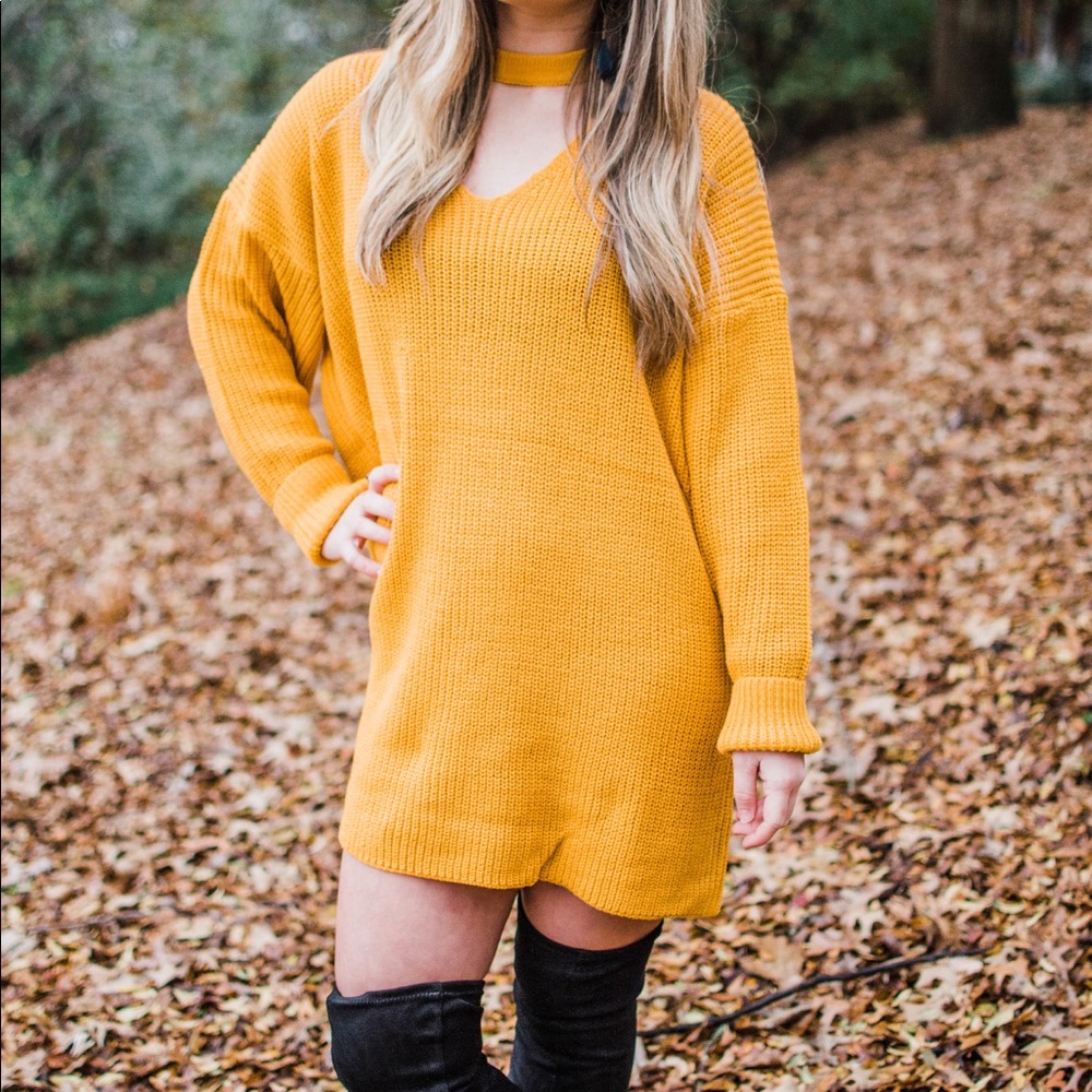 Yellow Tunic Sweater